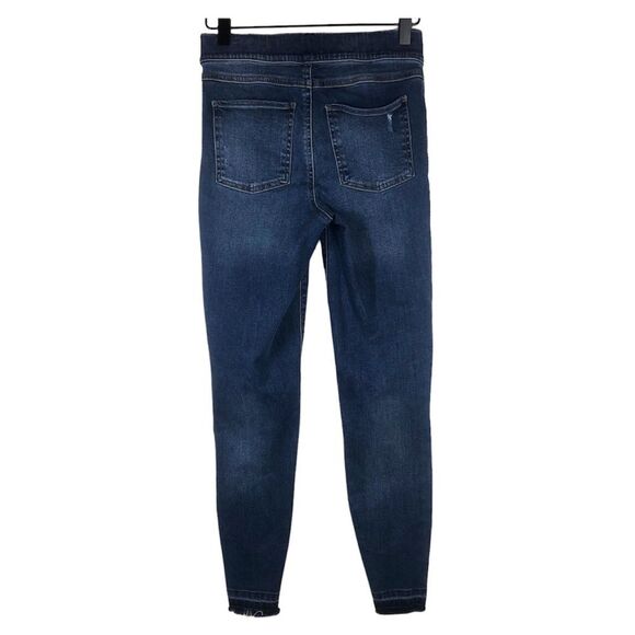 SPANX Distressed Ankle Skinny Leg Jeans Jeggings Raw Hem Small - Picture 5 of 8